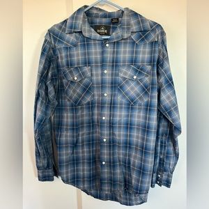 Redhead pearl snap button up shirt